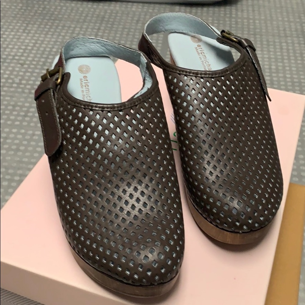 Brown leather shoes
